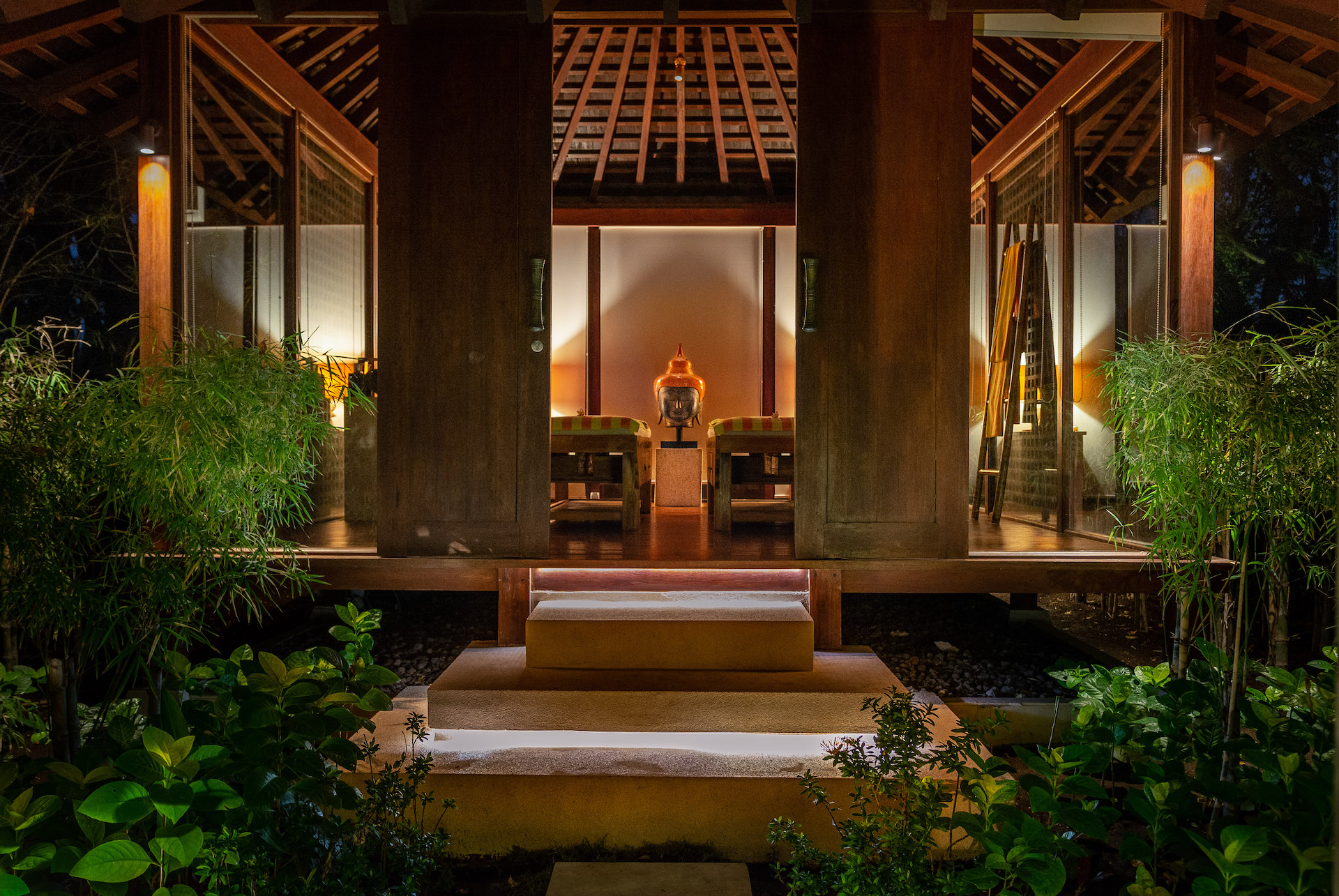 Treat yourself to a massage in the villa traditional spa pavilion